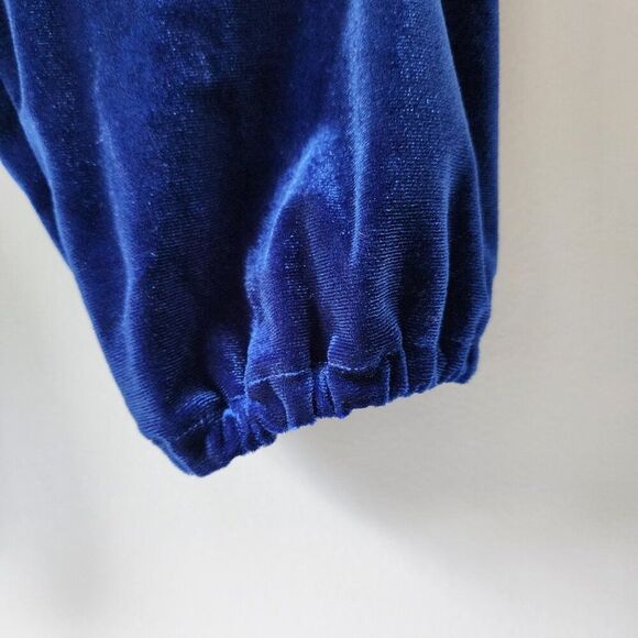 NY&CO V-Neck Velvet Top | Long Sleeve Wrap-Tie | Women's Small - Picture 7 of 10